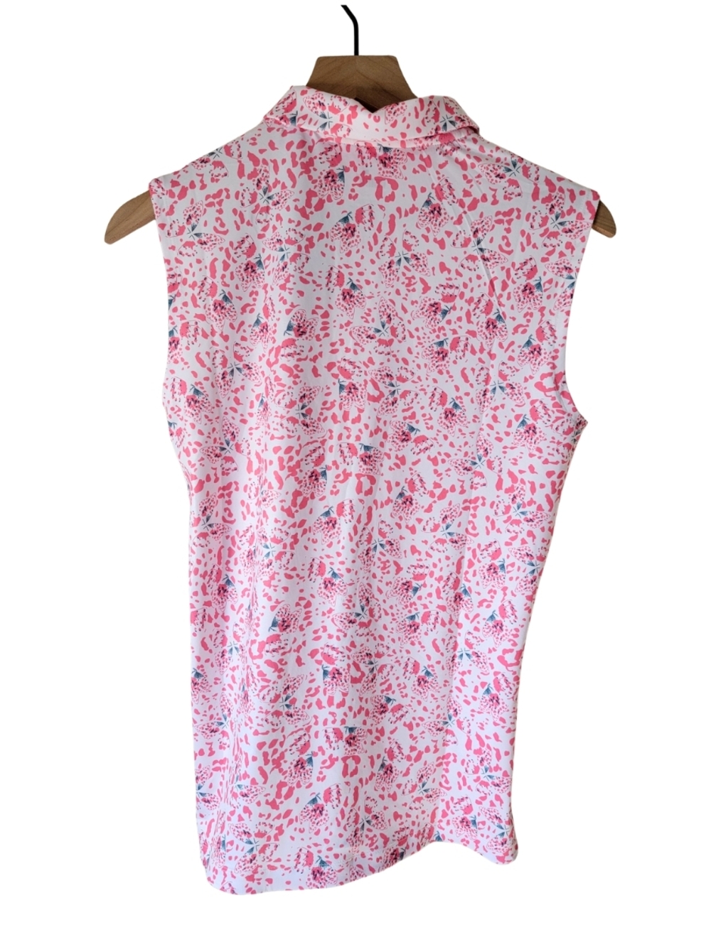 Puma Girls Pink Floral Sleeveless Polo Tank Size XL NWT - Picture 2 of 6
